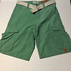 Men's Green Cargo Shorts